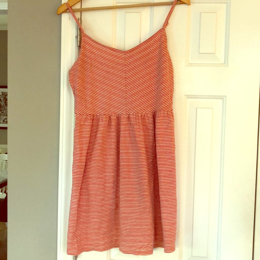 Red & White Loft Spaghetti Strap Dress